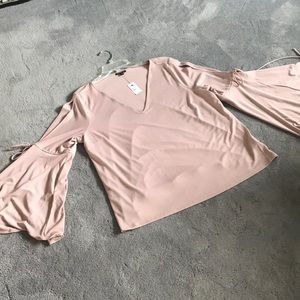 NWT Express Dusty Rose bell sleeve top